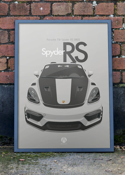 2023 Porsche 718 GT4 RS (982) - GT Silver - poster print