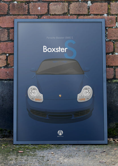 2000 Porsche Boxster S (986) Lapis Blue - poster print