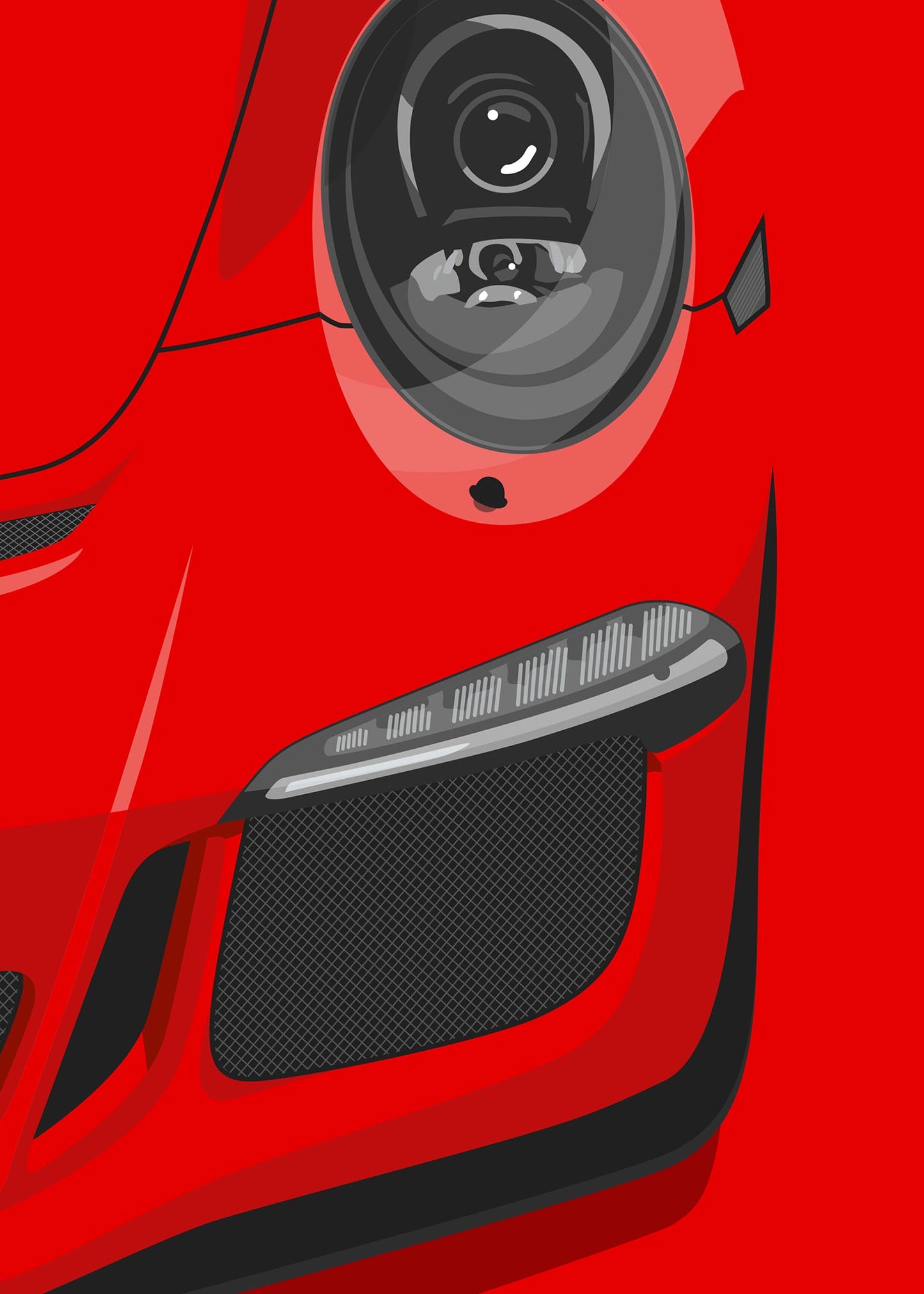 2013 Porsche 911 (991.1) GT3 Guards Red - poster print