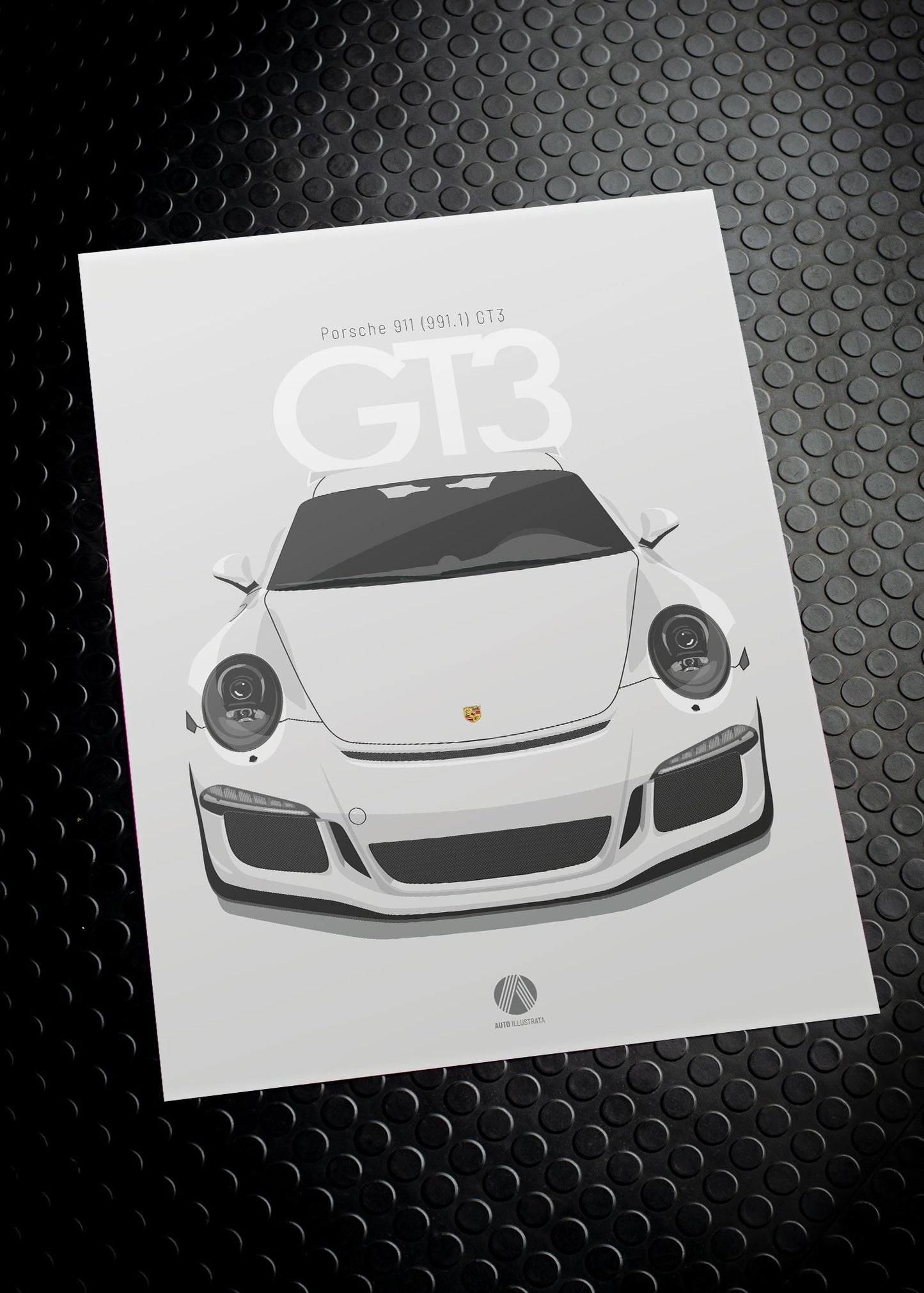 2013 Porsche 911 (991.1) GT3 Carrara White - poster print