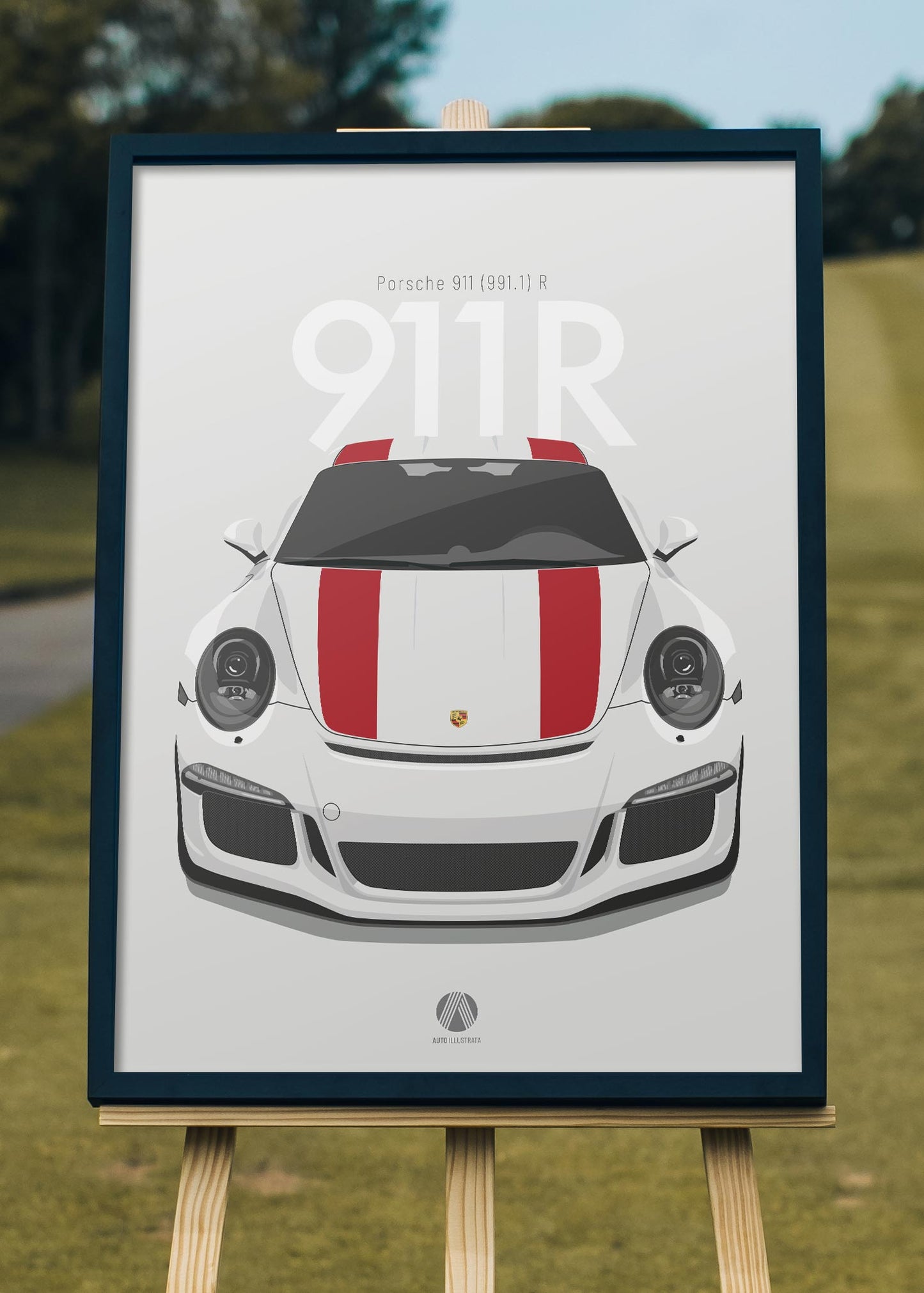 2016 Porsche 911 (991.1) R Carrara White - poster print