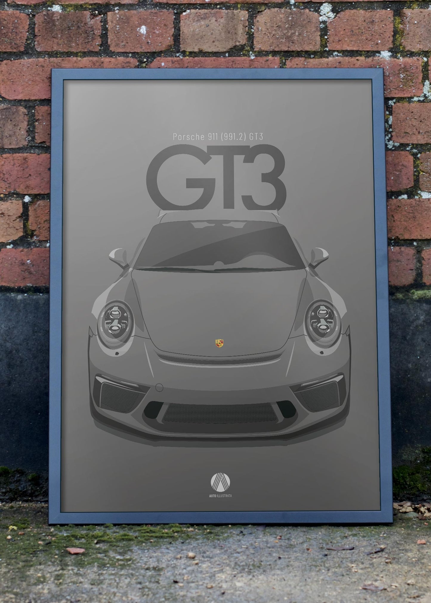 2017 Porsche 911 (991.2) GT3 Agate Grey  - poster print