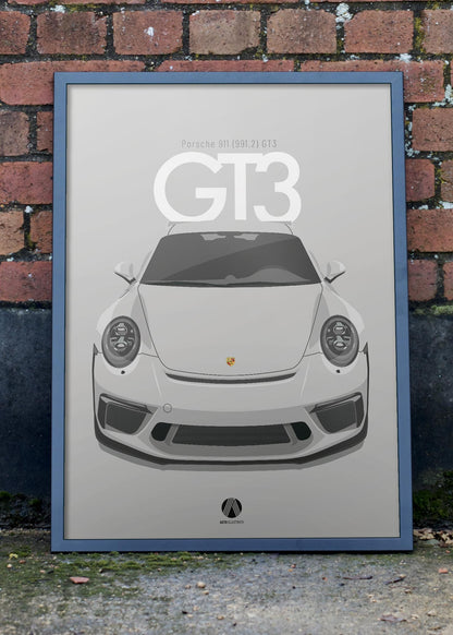 2017 Porsche 911 (991.2) GT3 Crayon - poster print