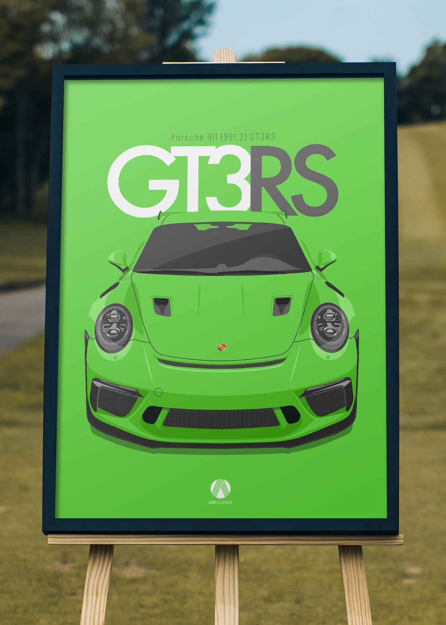 2018 Porsche 911 (991.2) GT3RS Lizard Green - poster print