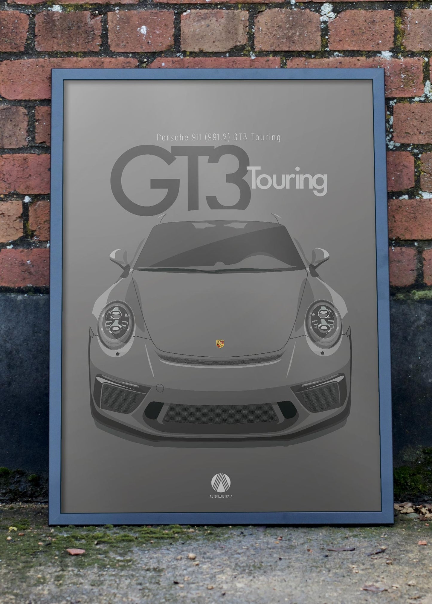 2017 Porsche 911 (991.2) GT3 Touring Agate Grey  - poster print