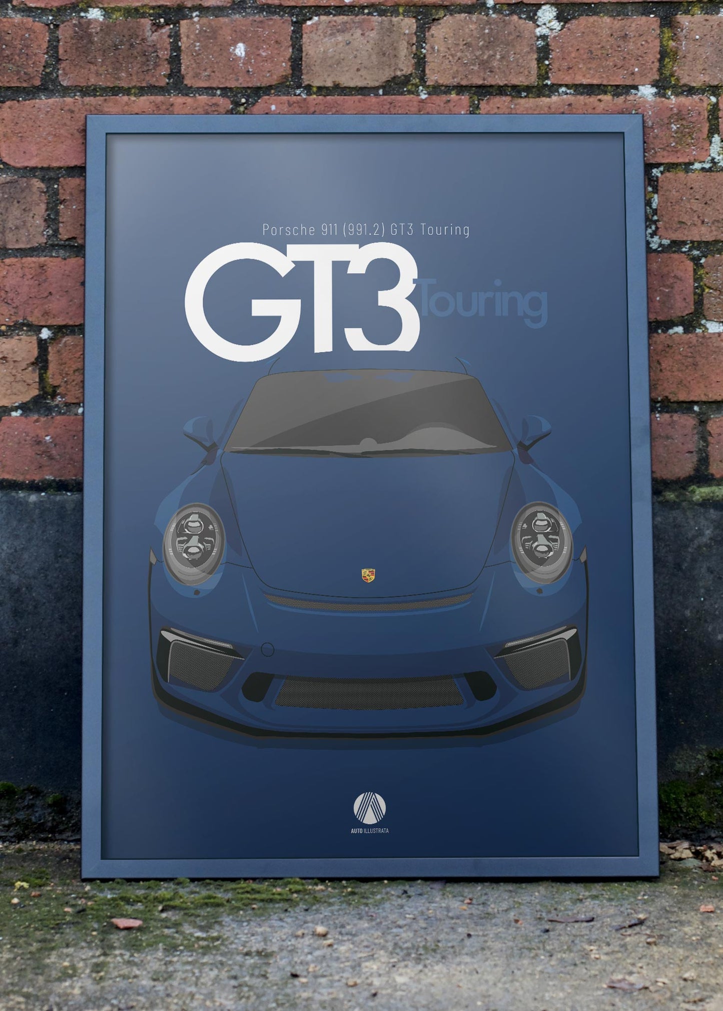 2017 Porsche 911 (991.2) GT3 Touring Sea Blue  - poster print