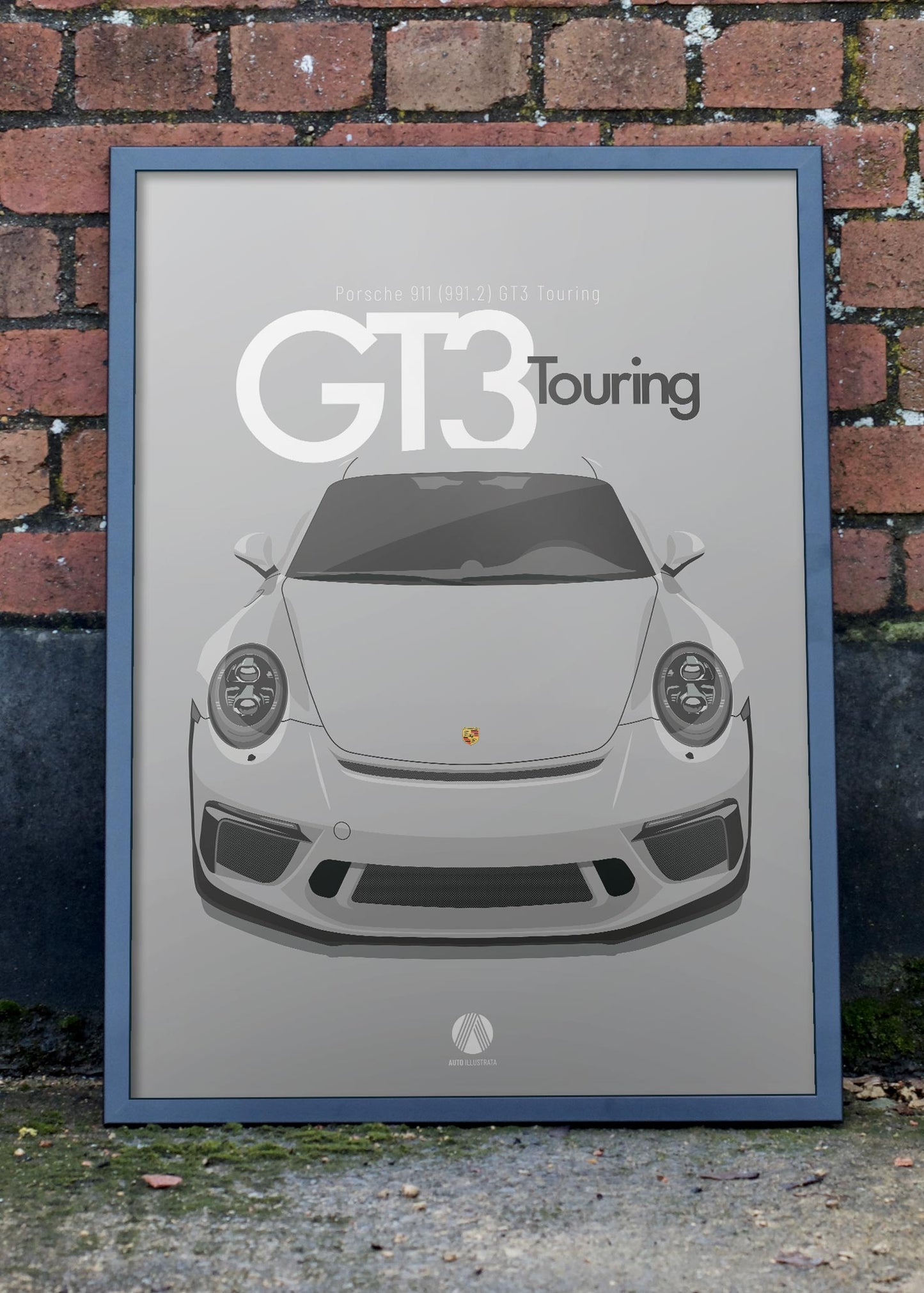 2017 Porsche 911 (991.2) GT3 Touring GT Silver  - poster print