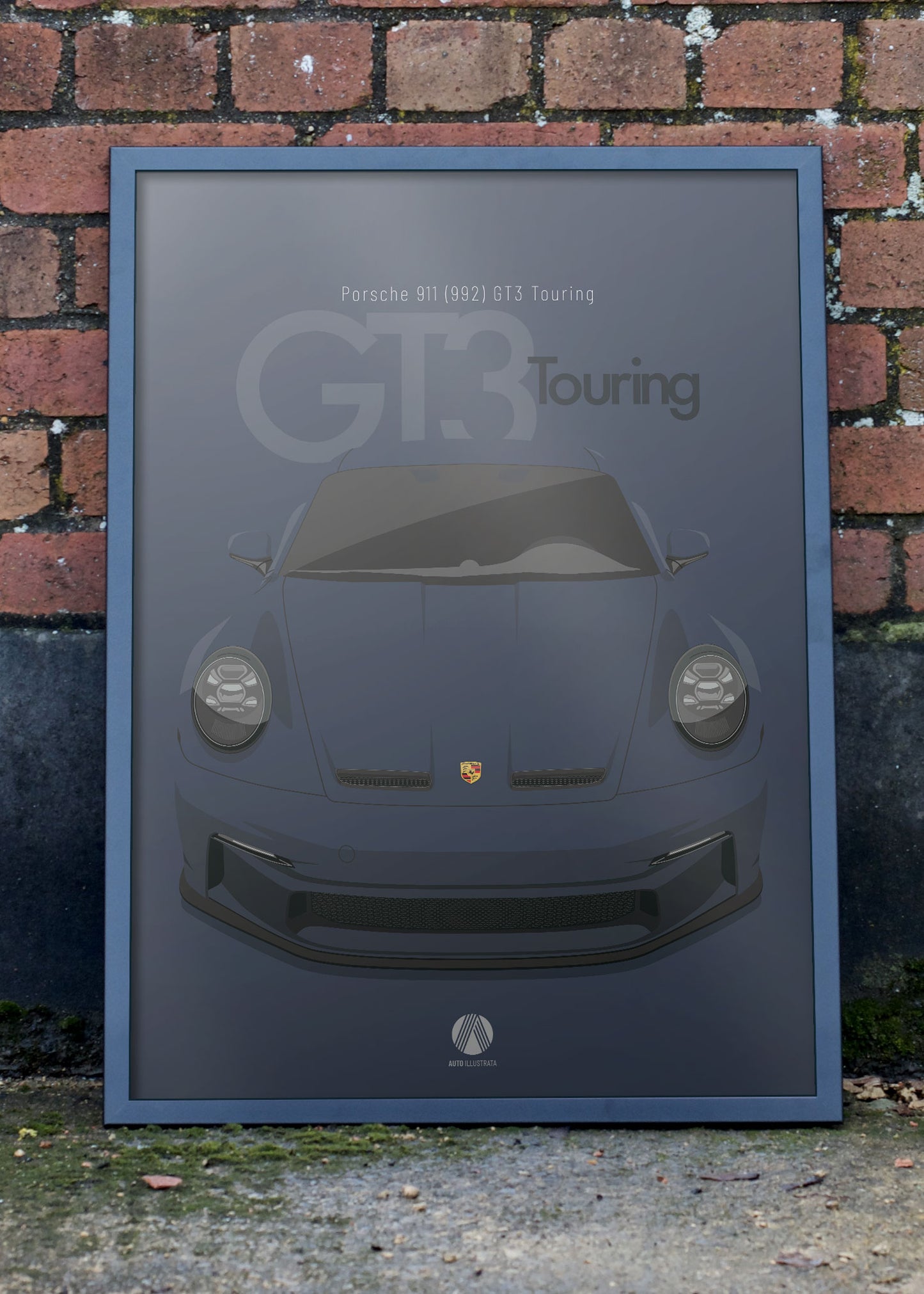 2020 Porsche 911 (992) GT3 Touring - Dark Sapphire - poster print