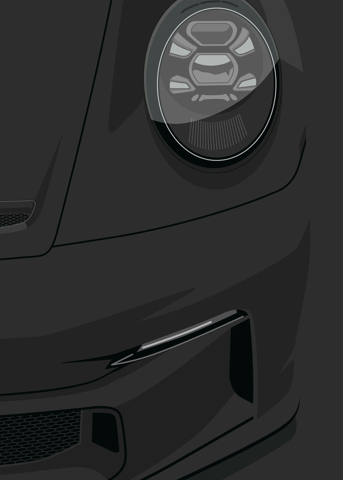 2020 Porsche 911 (992) GT3 - Black  - poster print