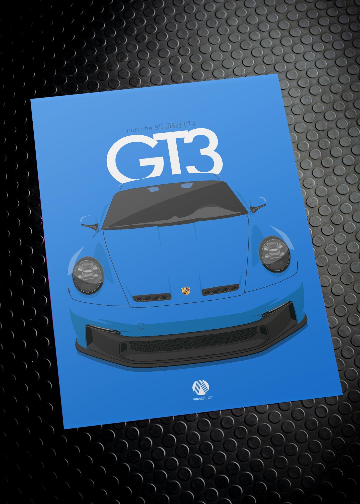 2020 Porsche 911 (992) GT3 - Shark Blue  - poster print