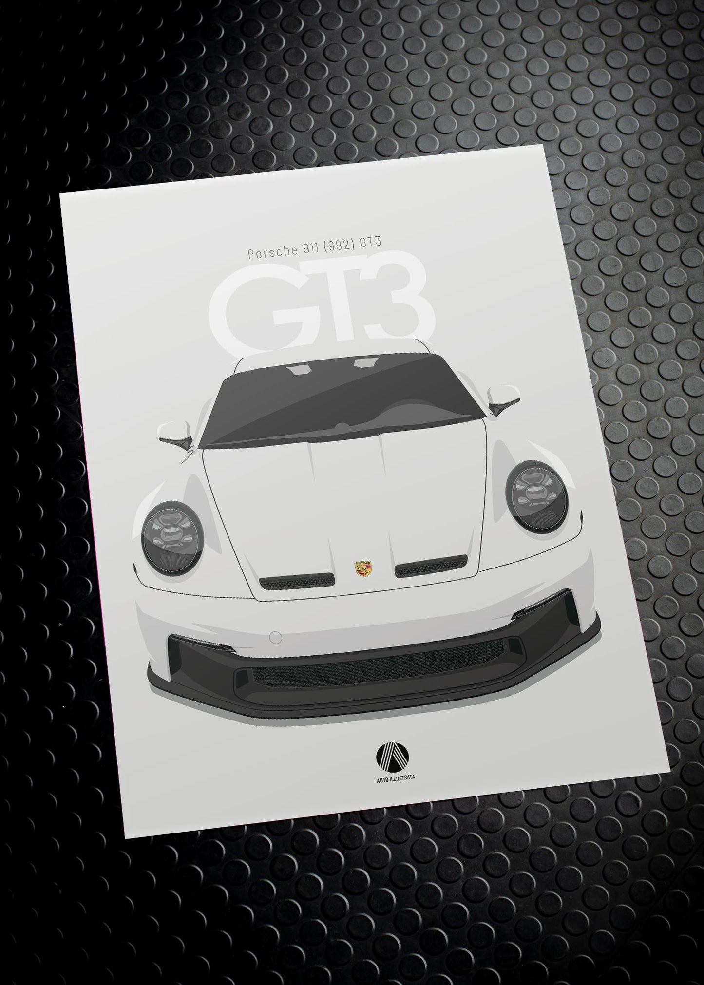 2020 Porsche 911 (992) GT3 - Carrara White - poster print