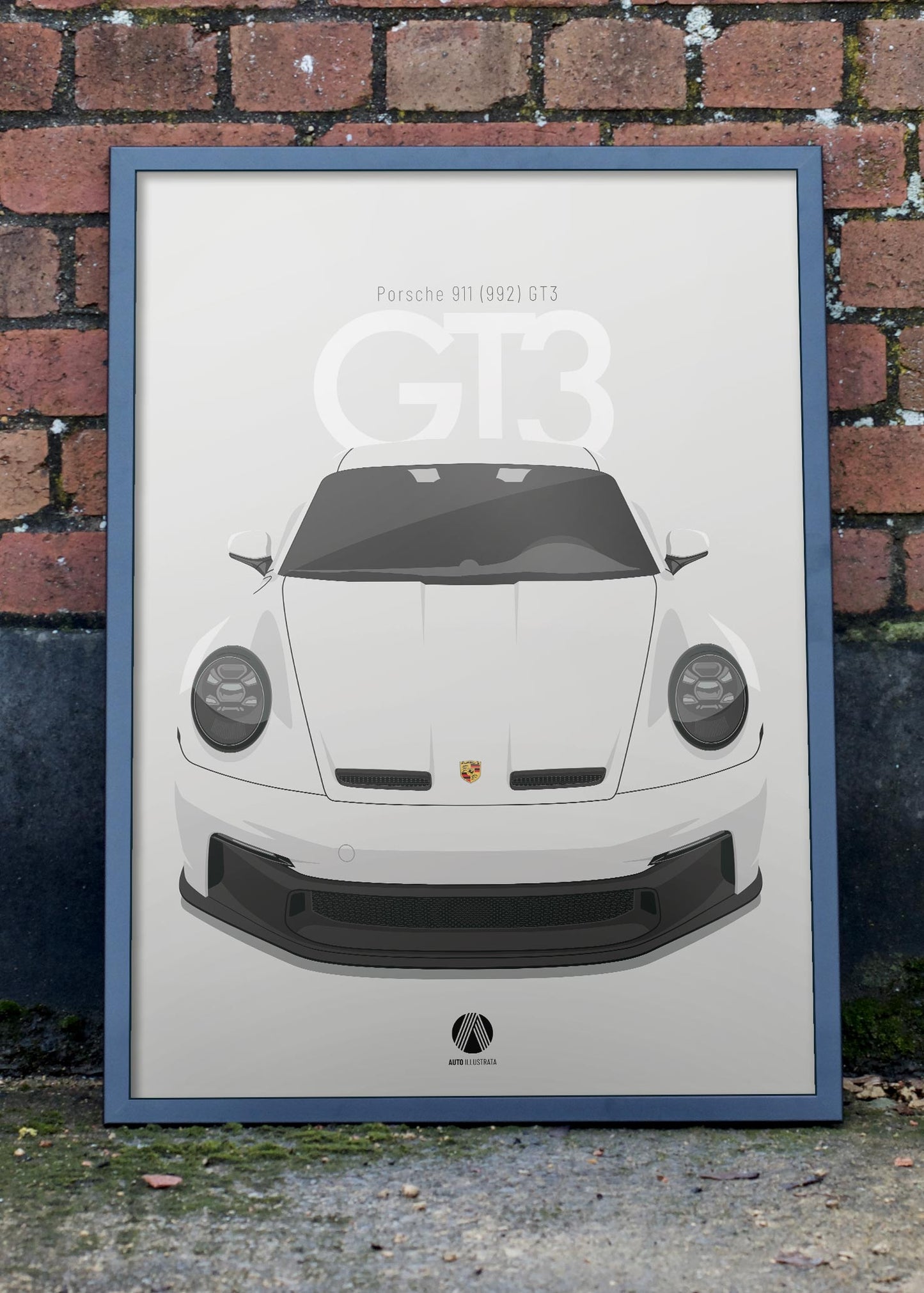 2020 Porsche 911 (992) GT3 - Carrara White - poster print