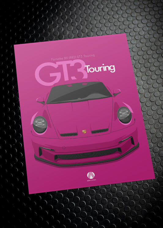 2020 Porsche 911 (992) GT3 Touring - Rubystar - poster print