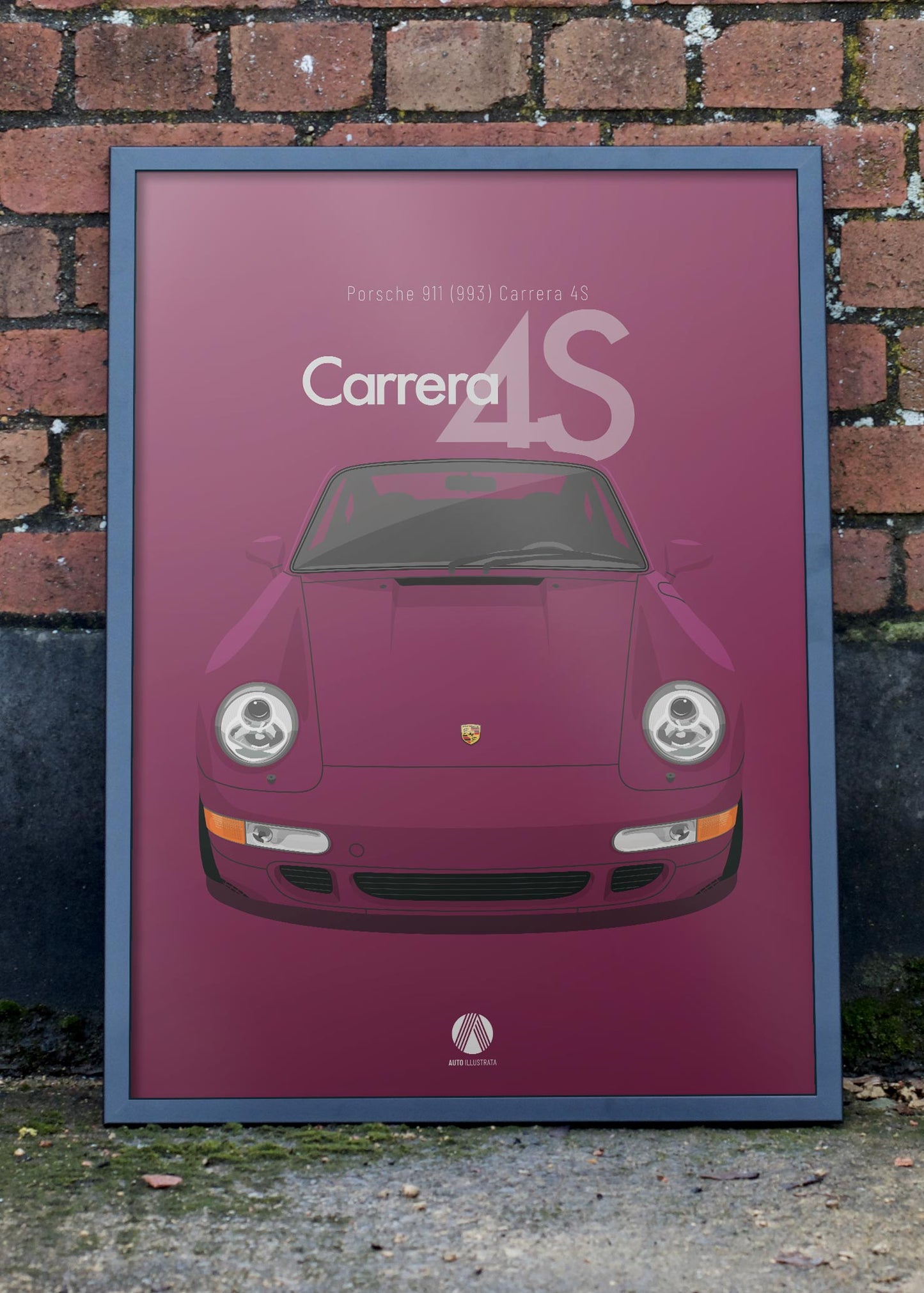 1997 Porsche 911 (993) Carrera 4S Arena Red - poster print