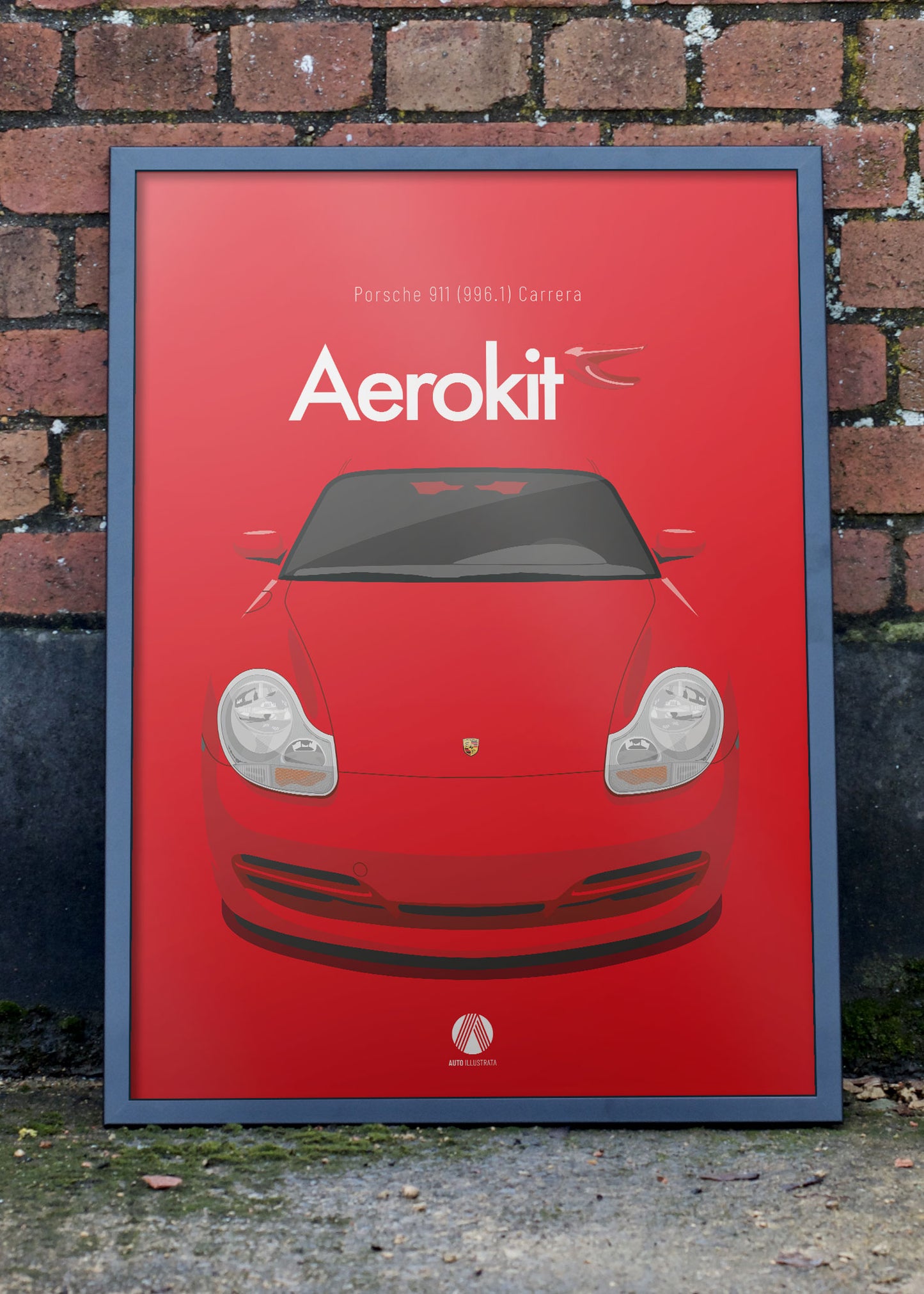 1997 Porsche 911 (996.1) Carrera Aerokit - Guards Red - poster print