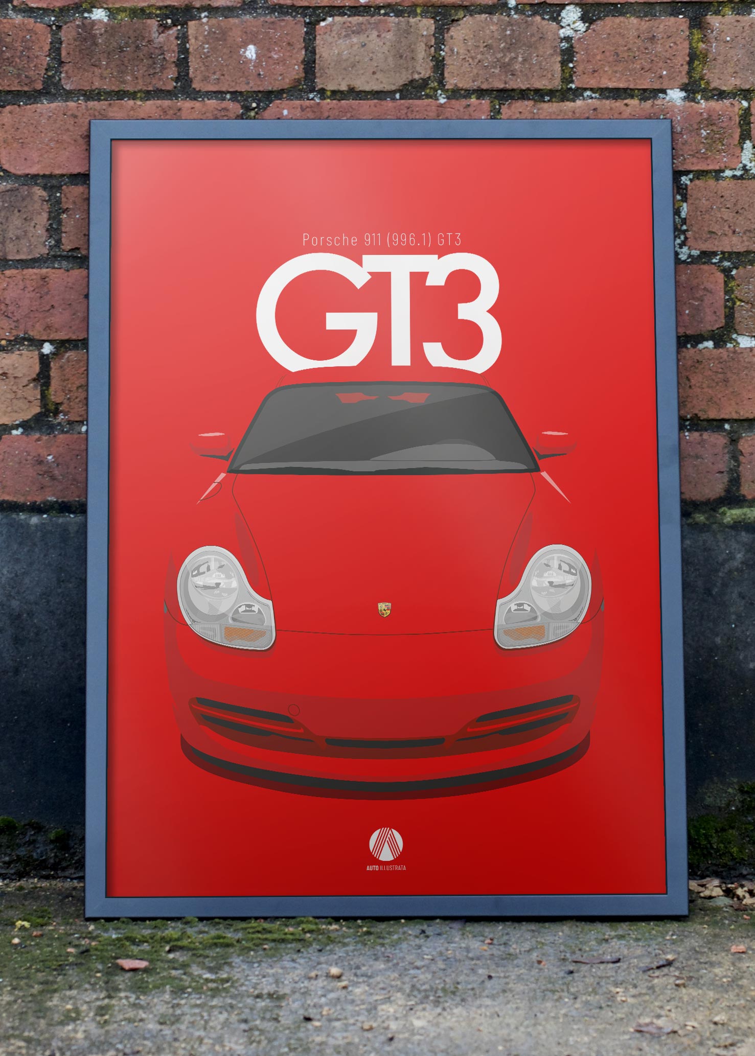 Set of 3 Porsche 911 GT3 poster print, Porsche poster, 911 print
