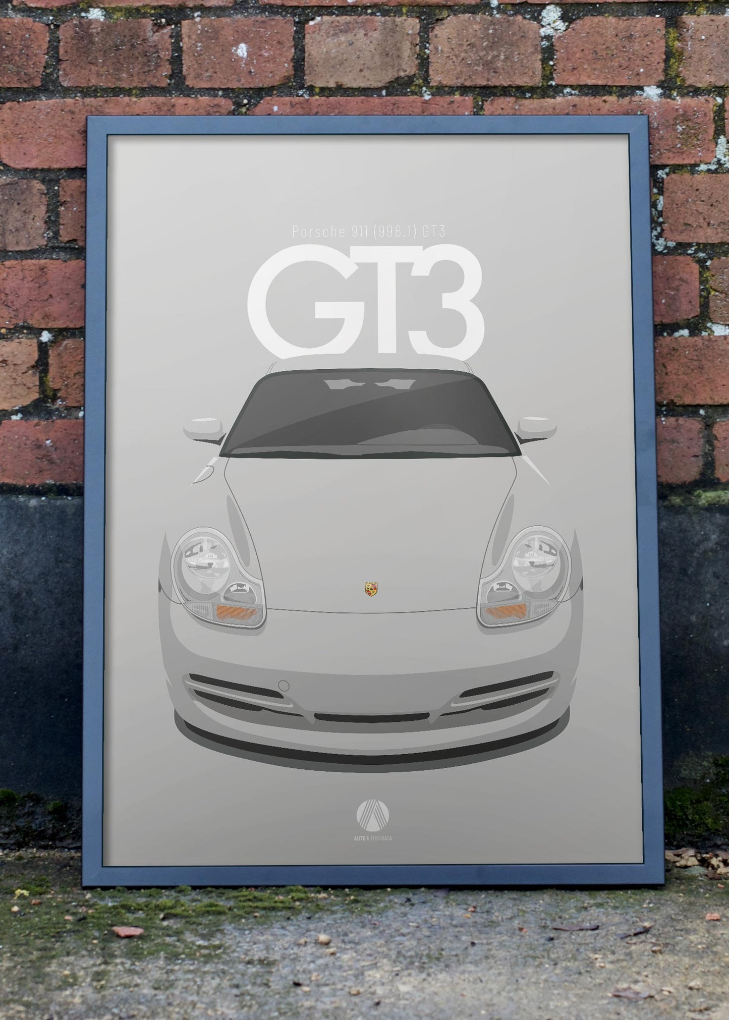 1999 Porsche 911 (996.1) GT3 Arctic Silver - poster print