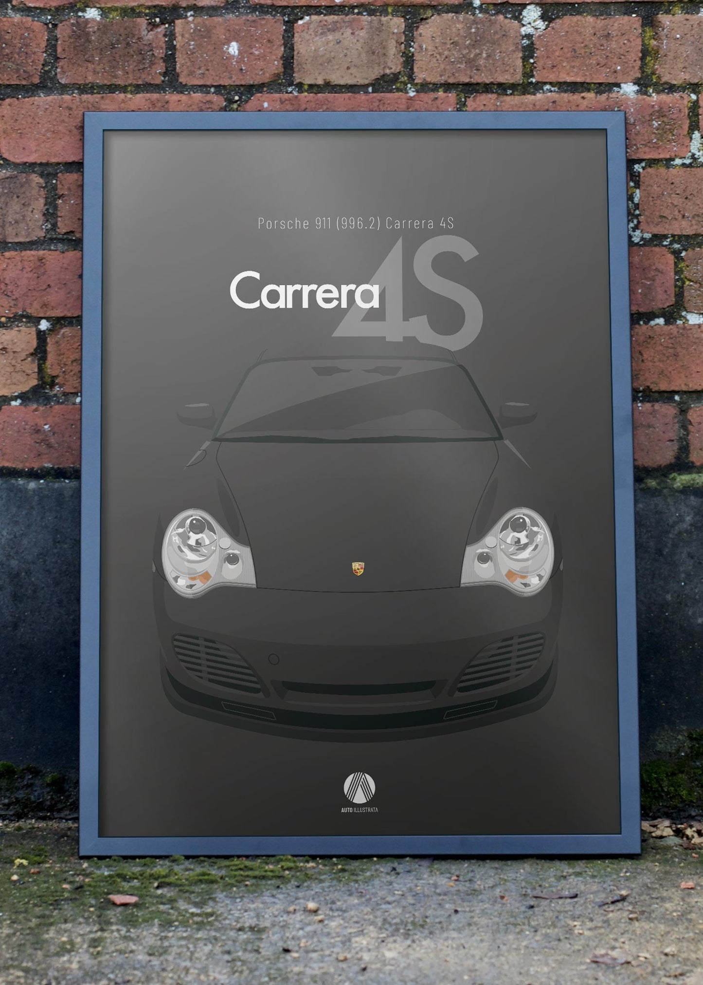 2002 Porsche 911 (996.2) Carrera 4S - Black - poster print