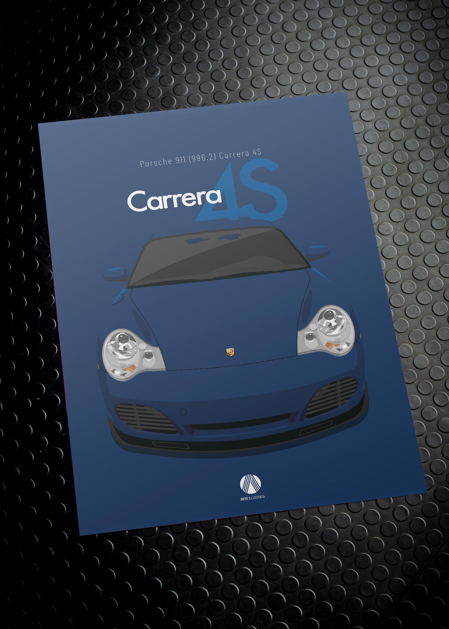 2002 Porsche 911 (996.2) Carrera 4S - Lapis Blue - poster print