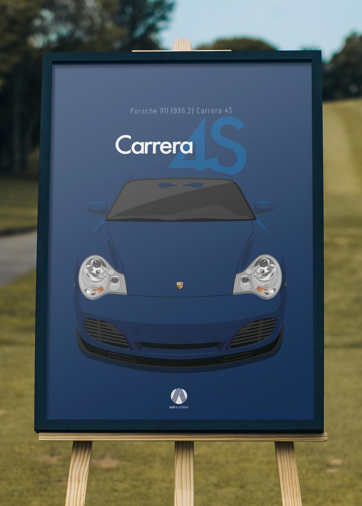 2002 Porsche 911 (996.2) Carrera 4S - Lapis Blue - poster print