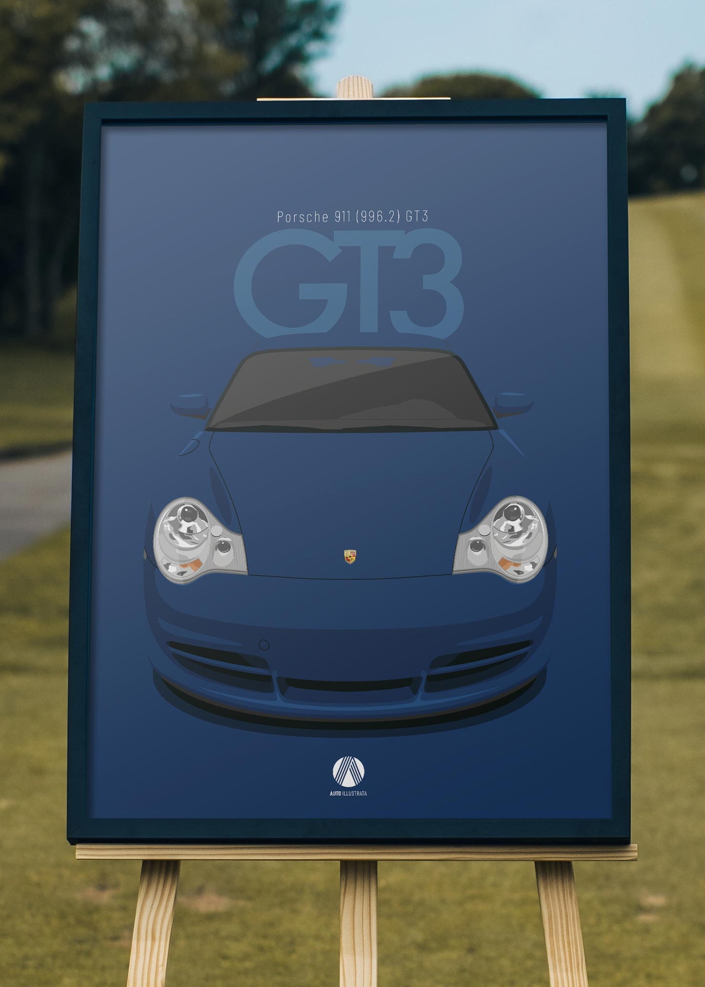 2003 Porsche 911 (996.2) GT3 Midnight Blue - poster print