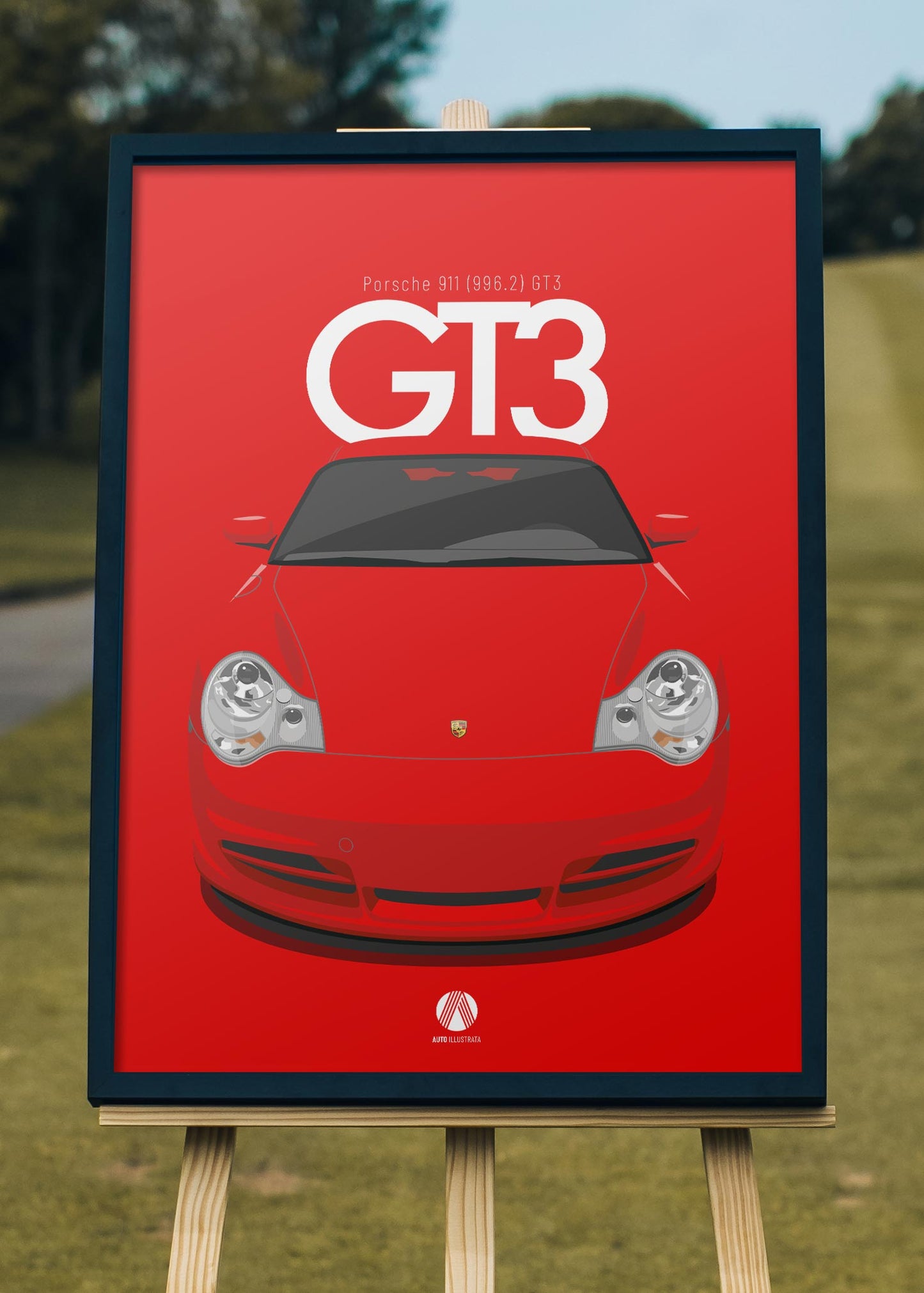 2003 Porsche 911 (996.2) GT3 Guards Red - poster print