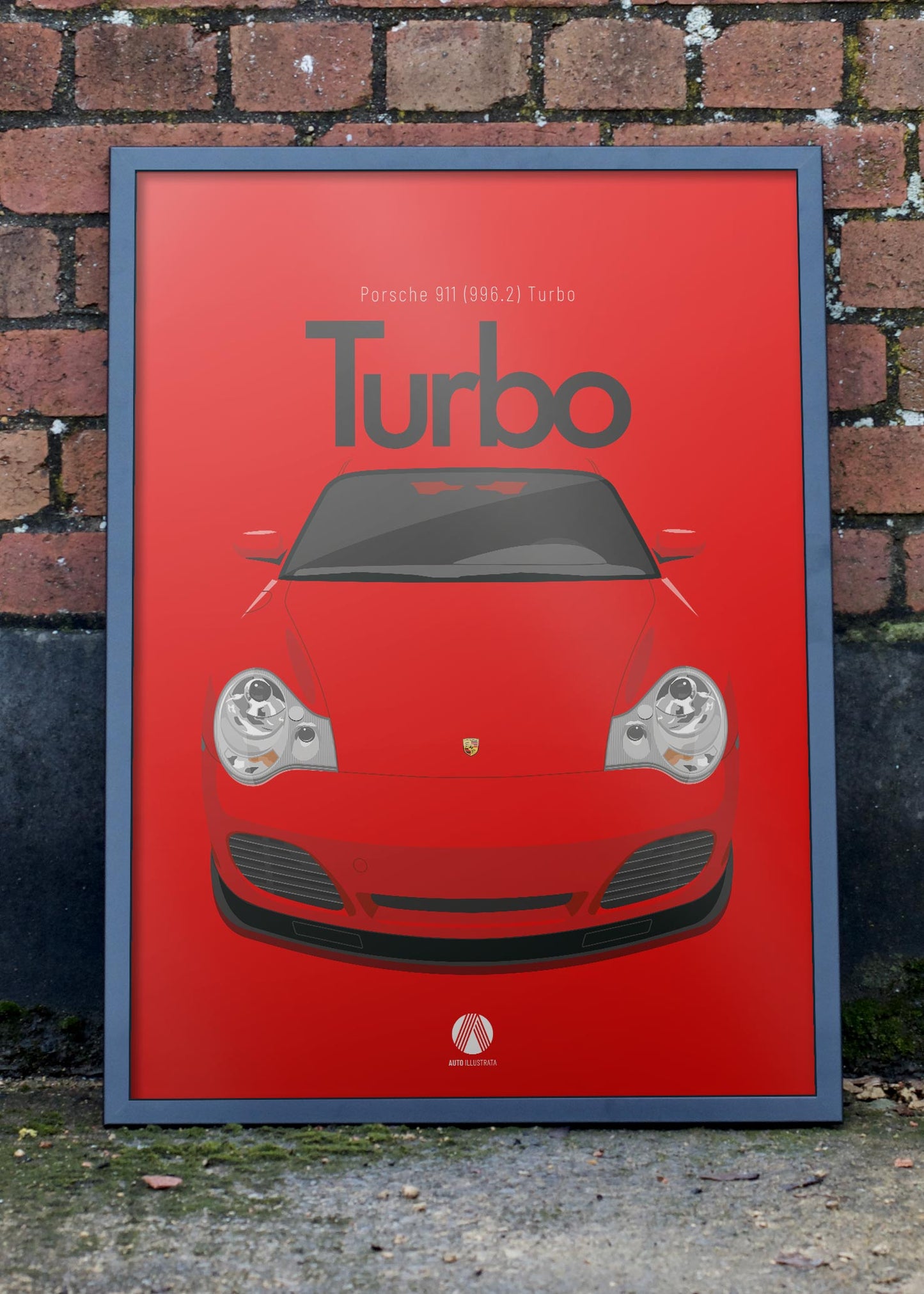 2002 Porsche 911 (996) Turbo - Guards Red - poster print