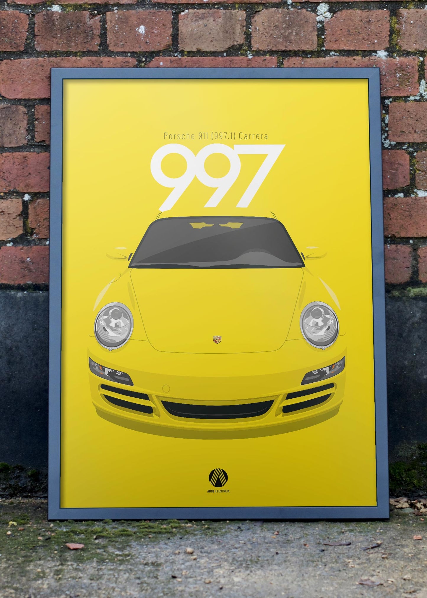 2005 Porsche 911 (997.1) Carrera - Speed Yellow - poster print