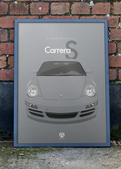 2005 Porsche 911 (997.1) Carrera S - Meteor Grey - poster print