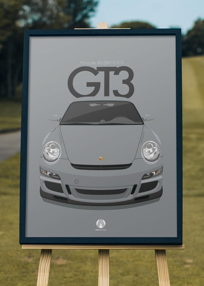2006 Porsche 911 (997.1) GT3 Meteor Grey - poster print