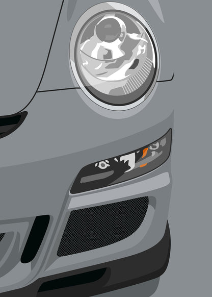 2006 Porsche 911 (997.1) GT3 Meteor Grey - poster print