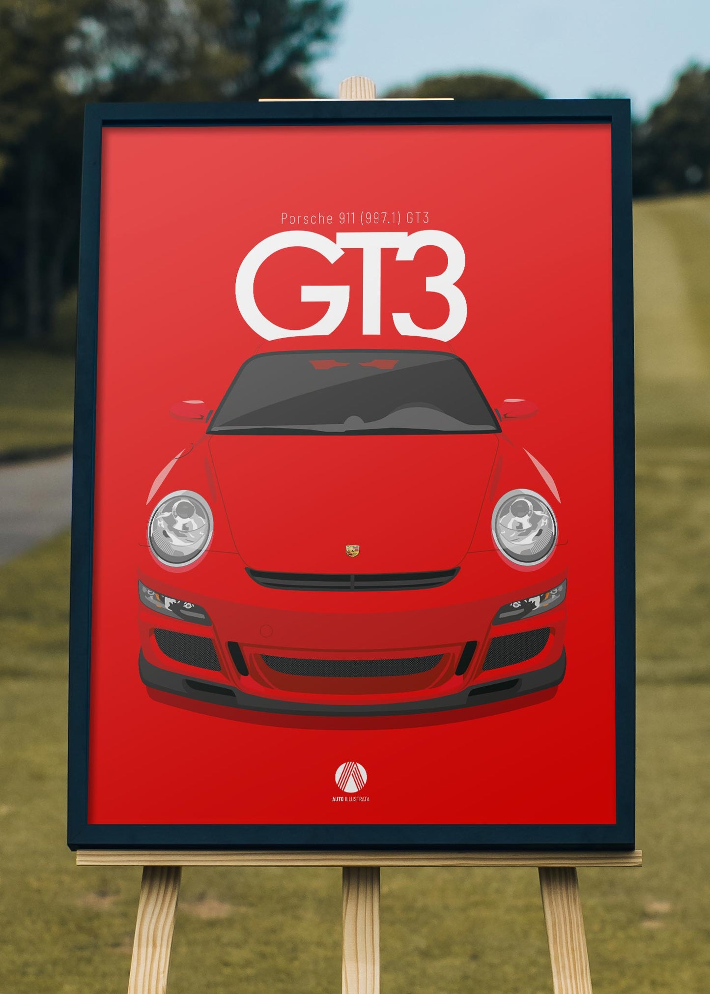 2006 Porsche 911 (997.1) GT3 Guards Red - poster print