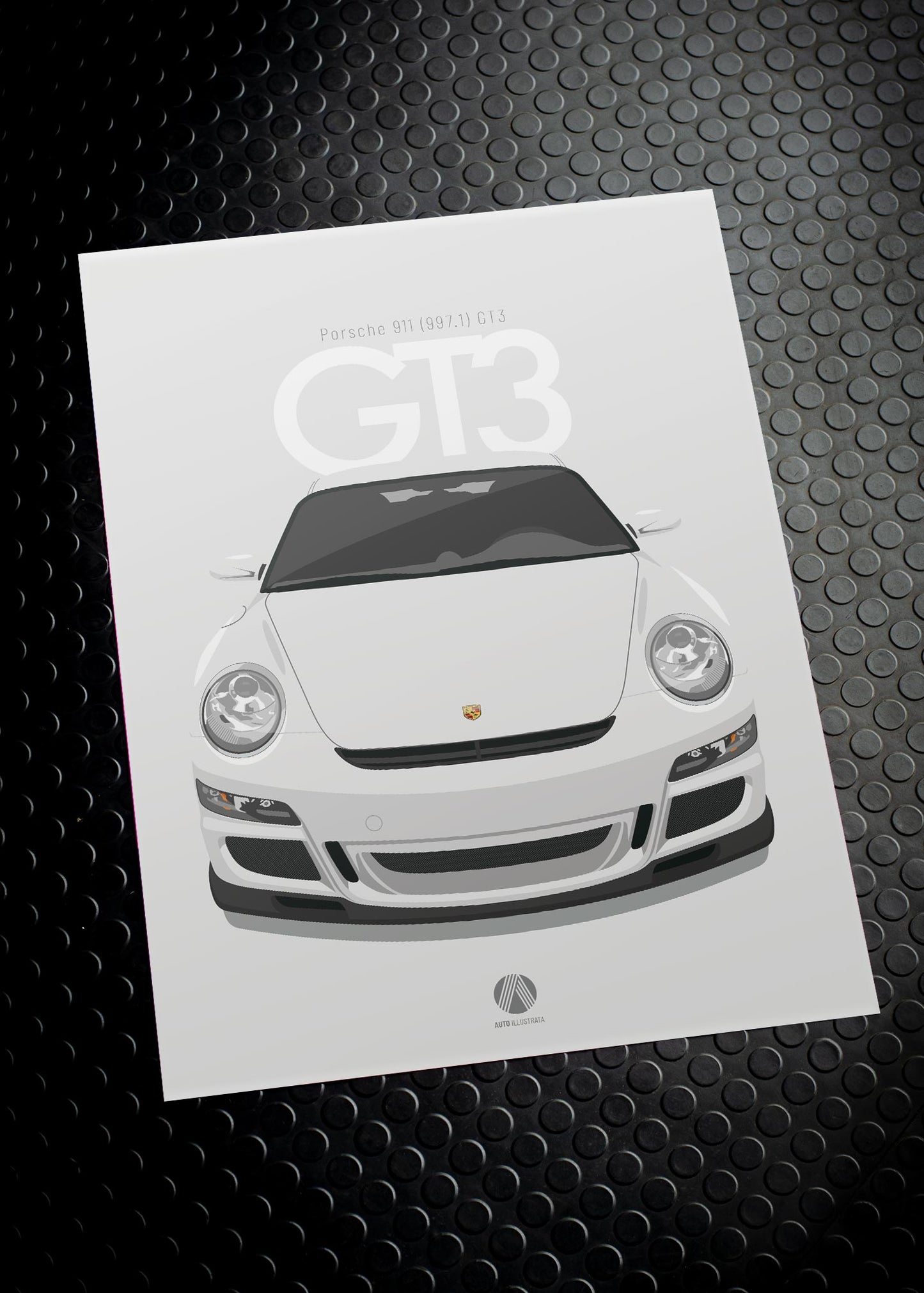 2006 Porsche 911 (997.1) GT3 Carrara White - poster print