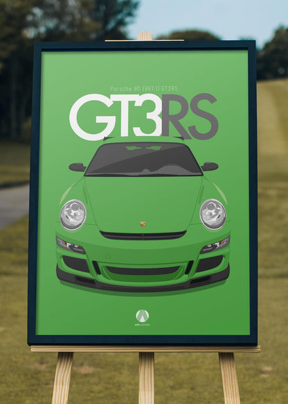 2007 Porsche 911 (997.1) GT3RS Viper Green - poster print