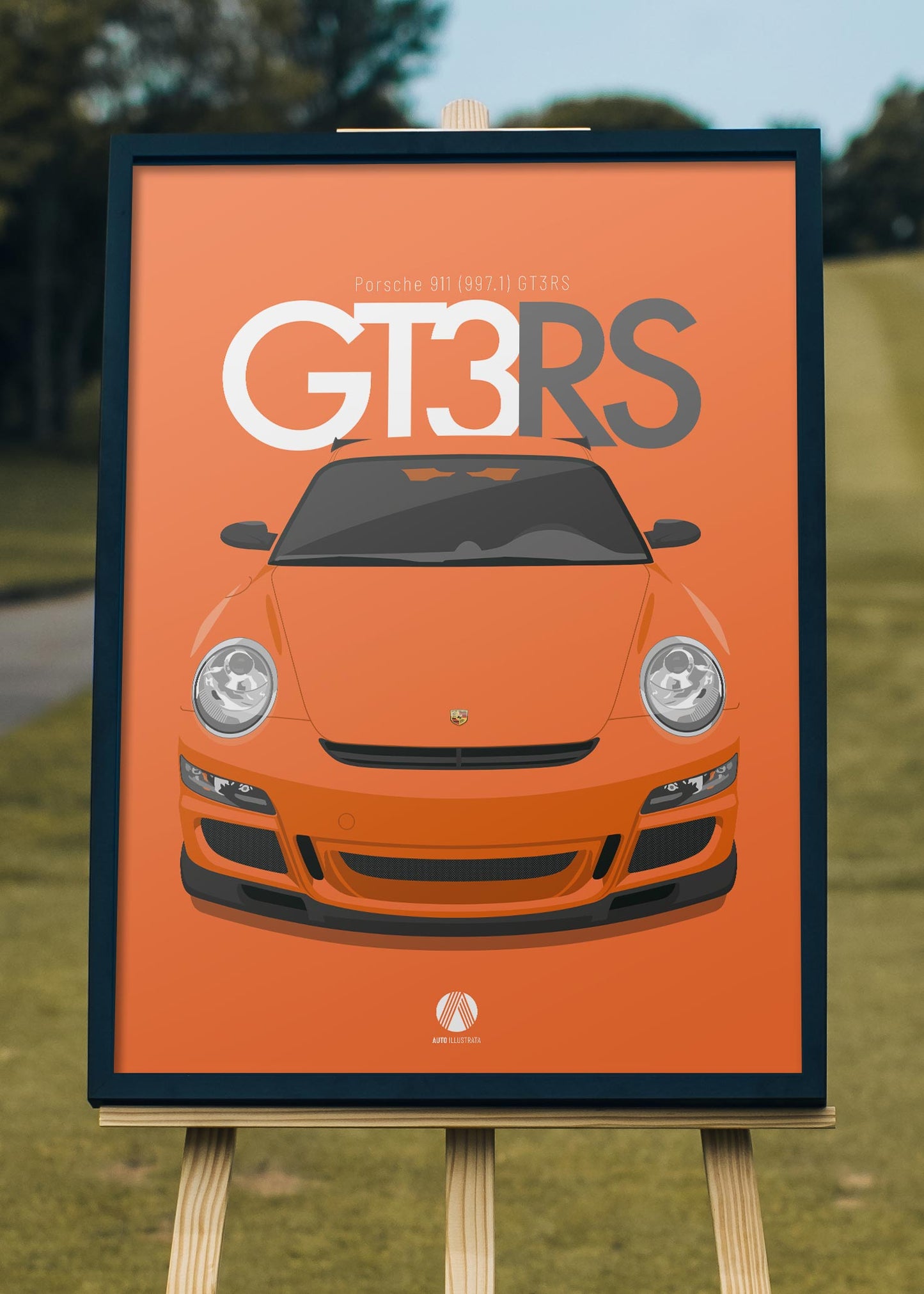 2007 Porsche 911 (997.1) GT3RS Pure Orange - poster print