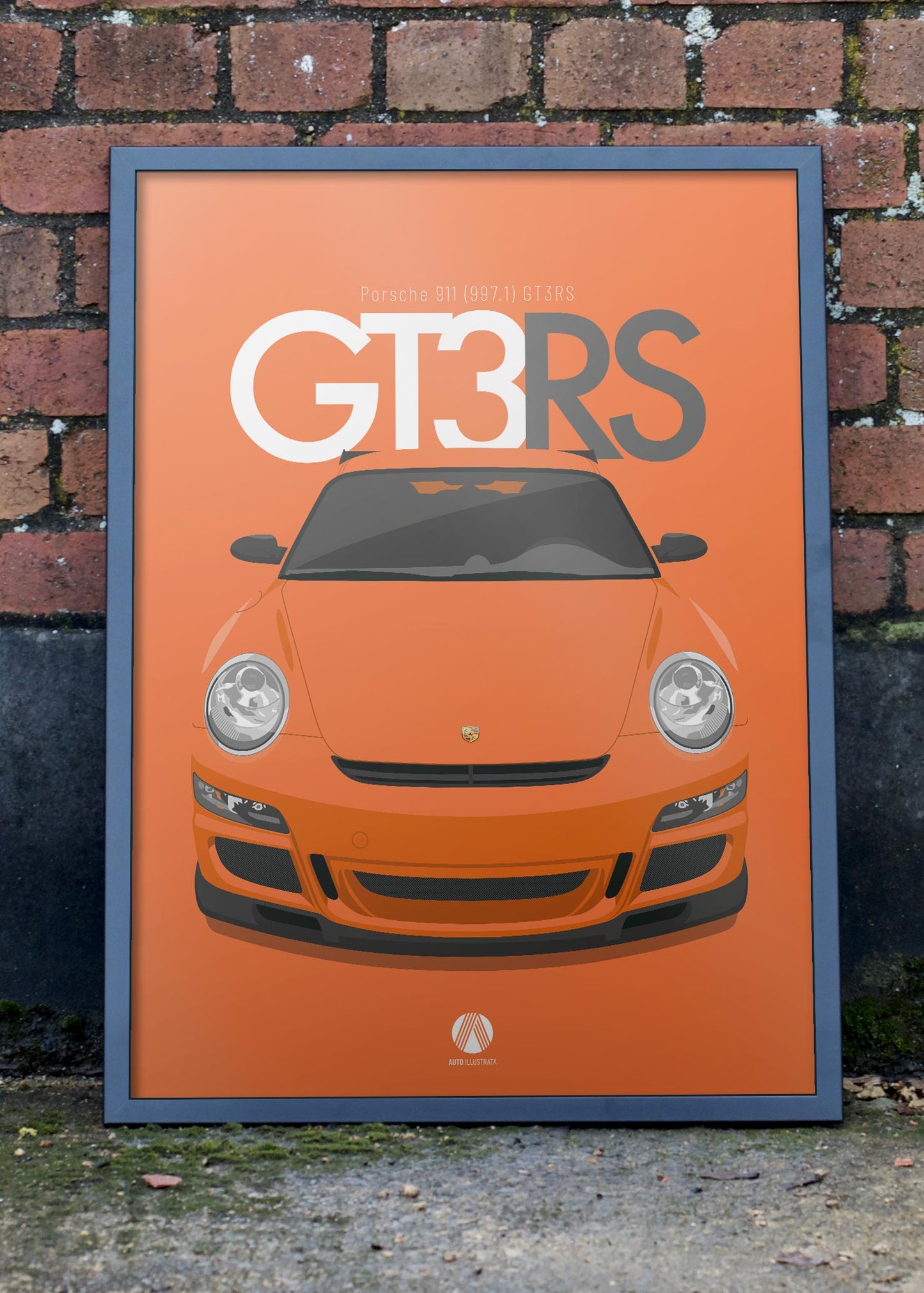 2007 Porsche 911 (997.1) GT3RS Pure Orange - poster print