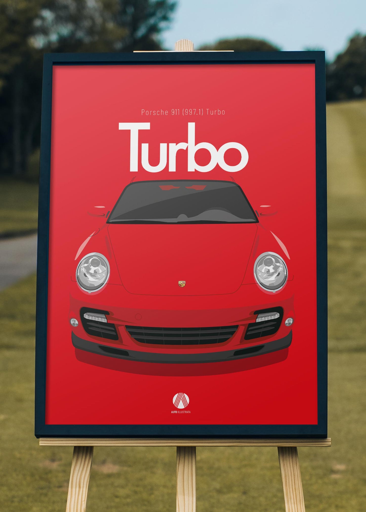 2006 Porsche 911 (997.1) Turbo Guards Red - poster print