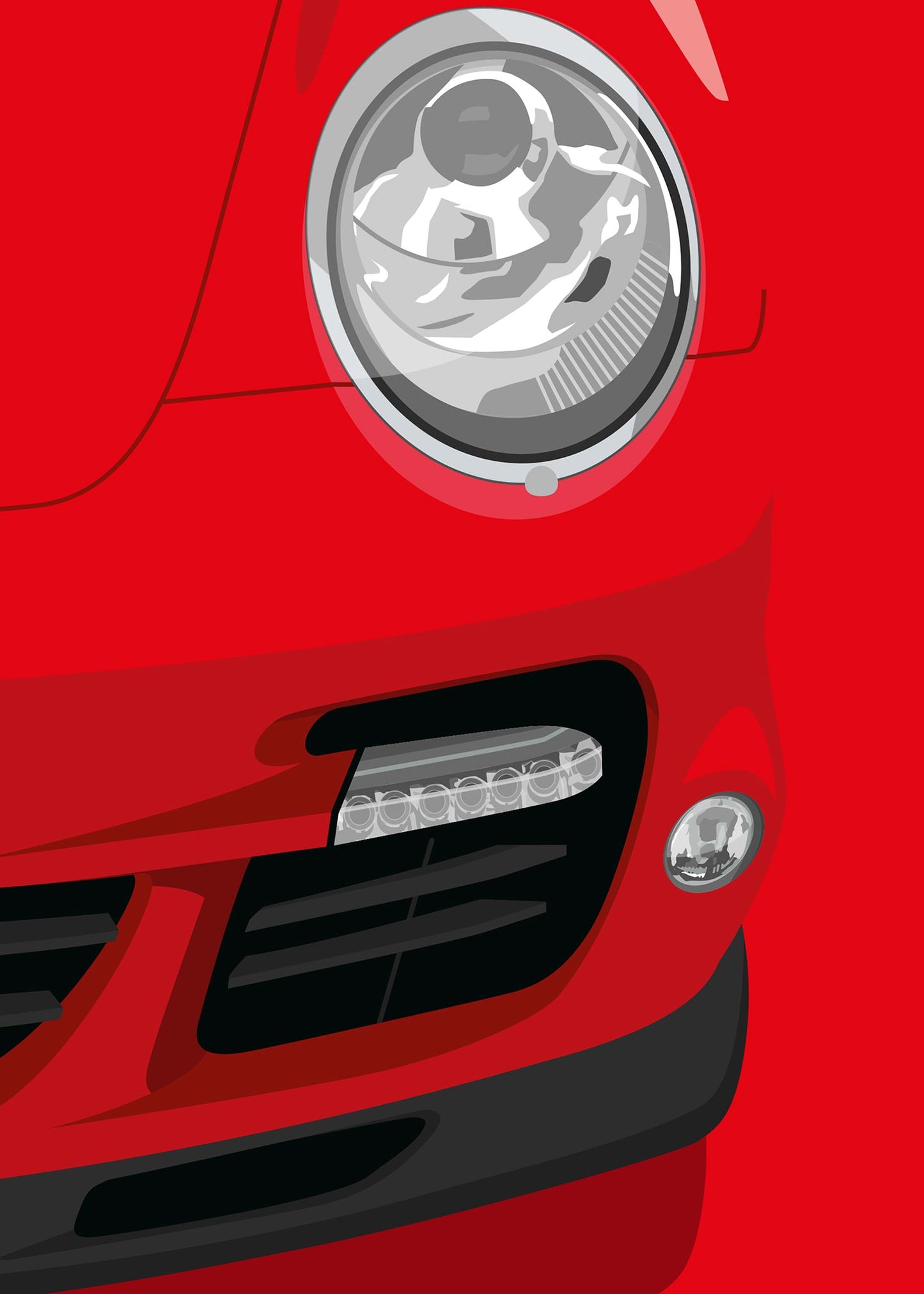 2006 Porsche 911 (997.1) Turbo Guards Red - poster print