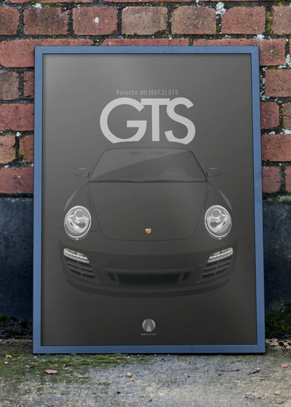 2010 Porsche 911 (997.2) GTS Black - poster print