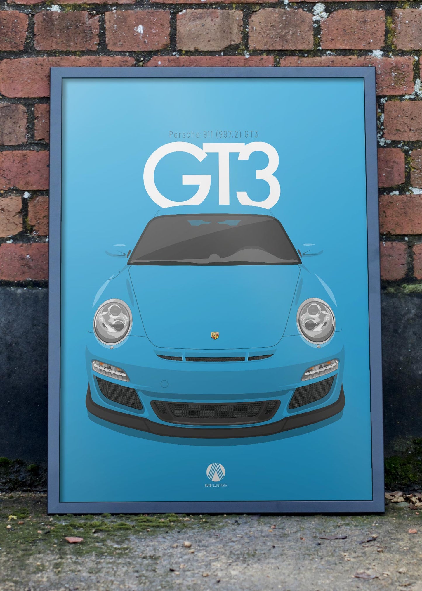 2010 Porsche 911 (997.2) GT3 Riviera Blue - poster print