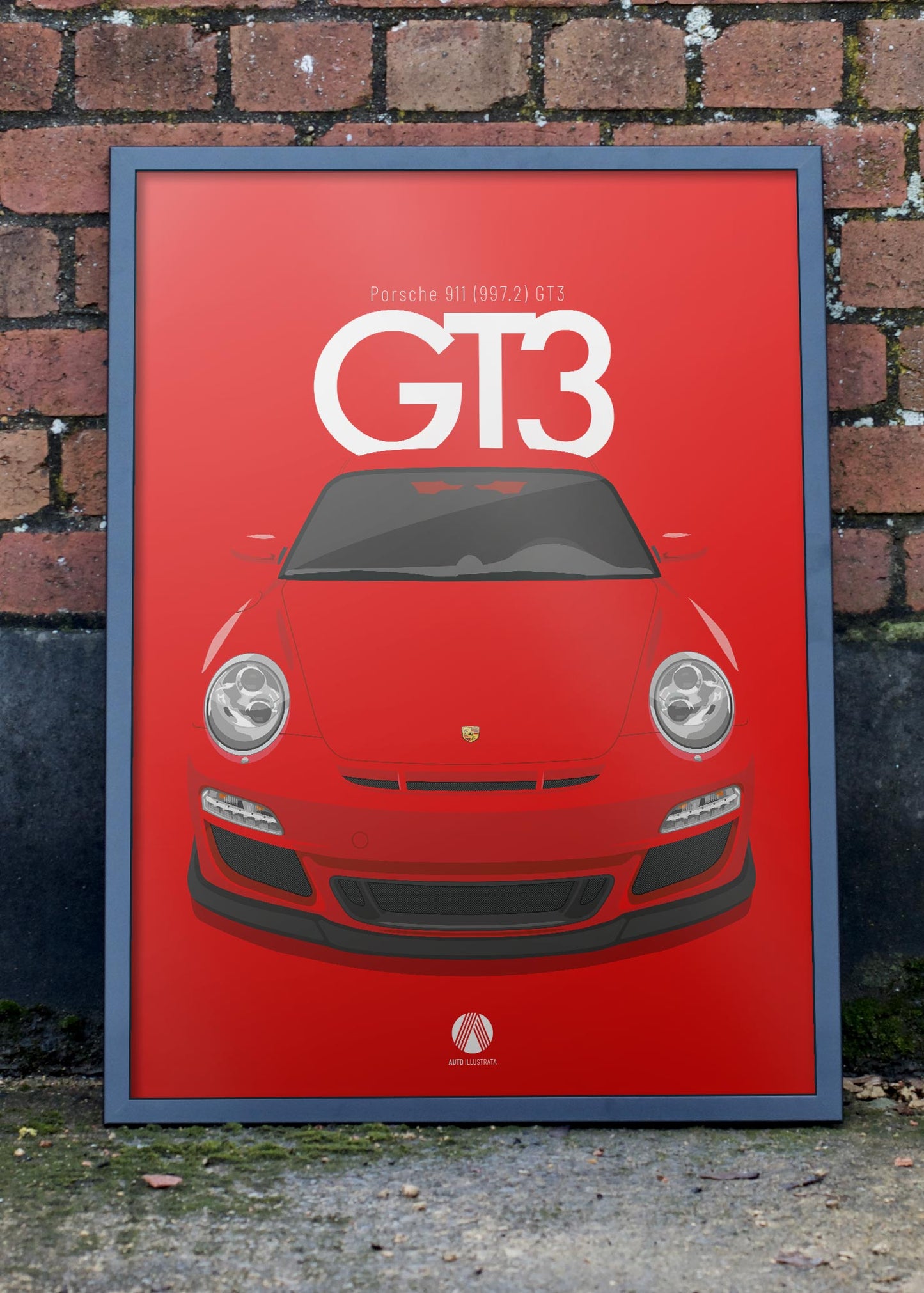 2010 Porsche 911 (997.2) GT3 Guards Red - poster print