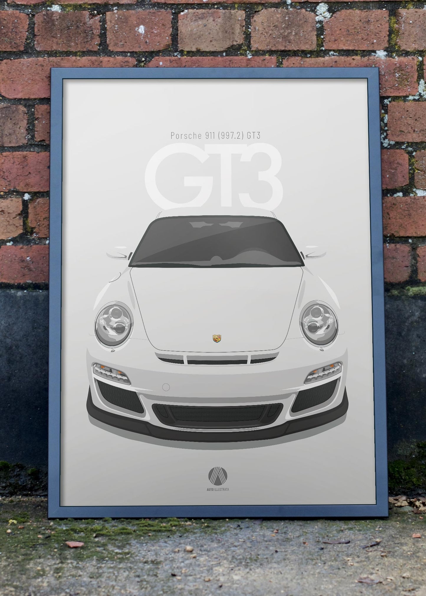 2010 Porsche 911 (997.2) GT3 Carrara White - poster print