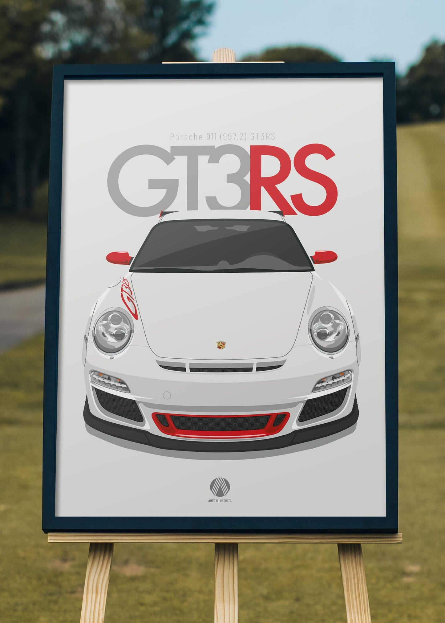 2011 Porsche 911 (997.2) GT3 RS Carrara White - poster print