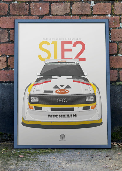 1985 Audi Sport Quattro S1 E2 Group B - poster print