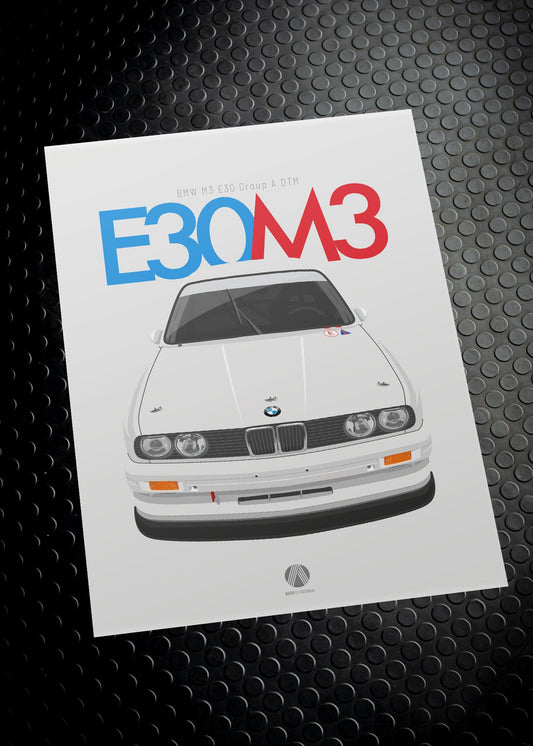 1991 BMW E30 M3 Group A DTM - poster print