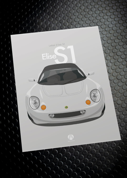 1997 Lotus Elise S1 - Aluminium Silver - poster print