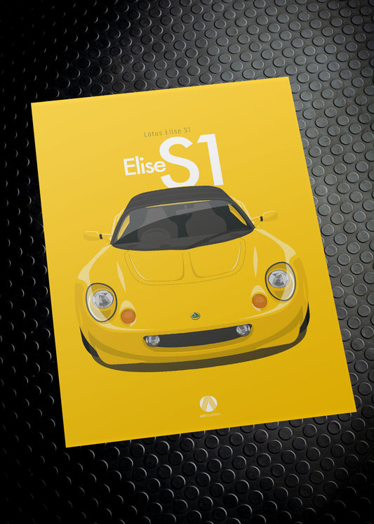 1997 Lotus Elise S1 - Spice Yellow - poster print