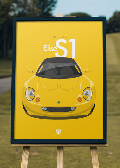 1997 Lotus Elise S1 - Spice Yellow - poster print