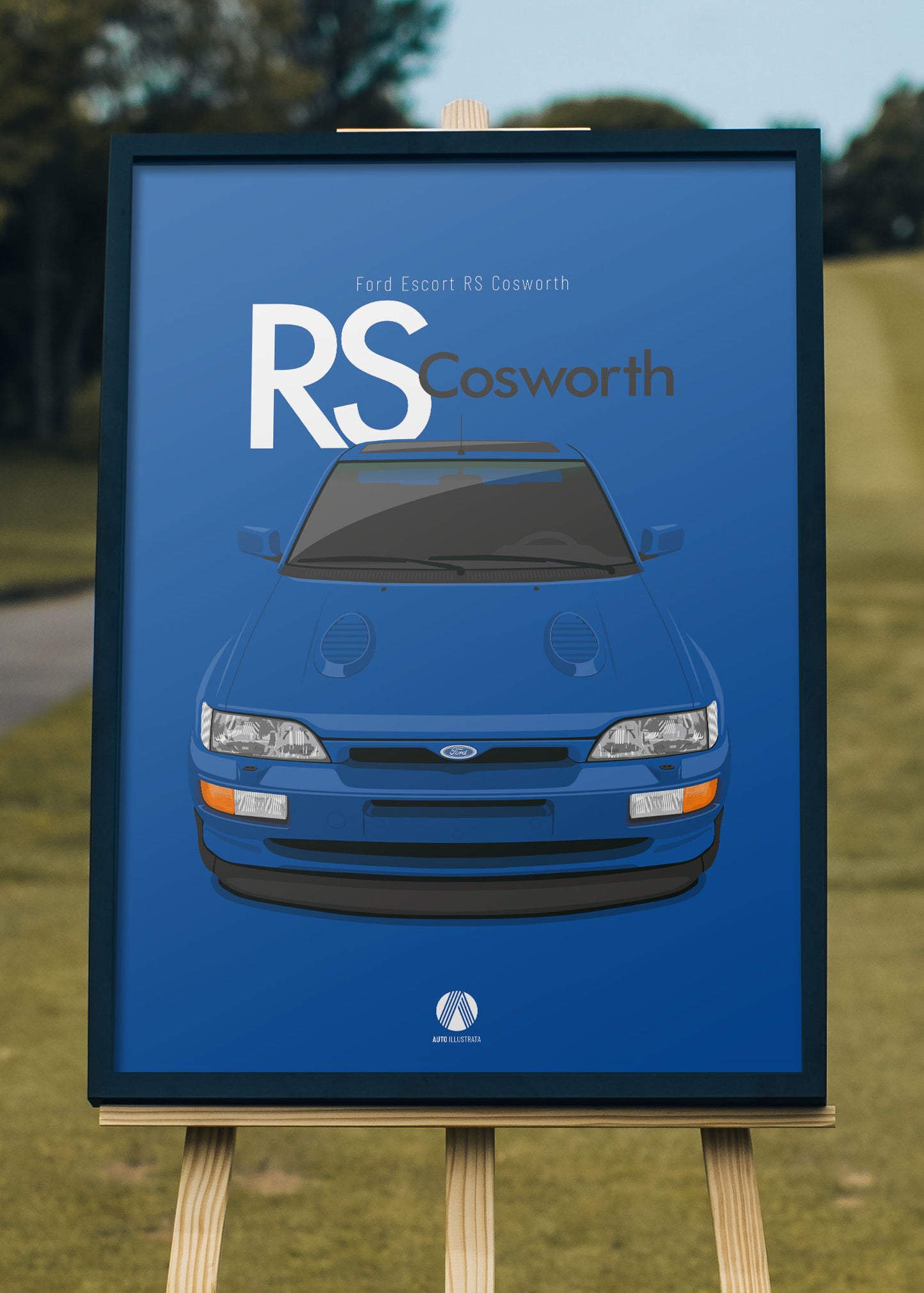 1992 Ford Escort RS Cosworth - Imperial Blue - poster print