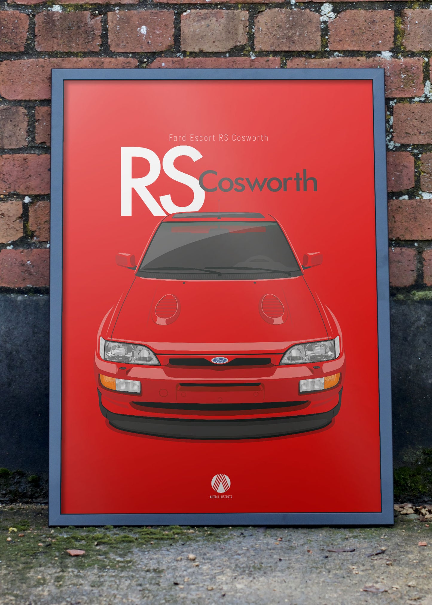 1992 Ford Escort RS Cosworth - Radiant Red - poster print